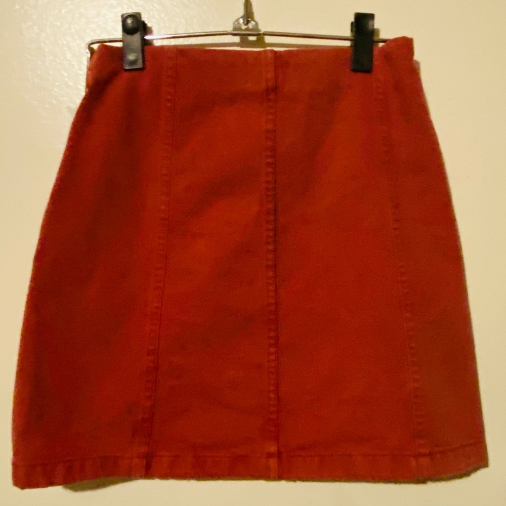 Red cord/cotton skirt size 2